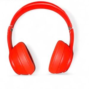 Sleek Red Over-Ear Headphones
